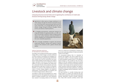 Elevage paysan et changement climatique. Pour aller au-delà des idées préconçues et reconnaitre la contribution de l’élevage paysan face au changement climatique.