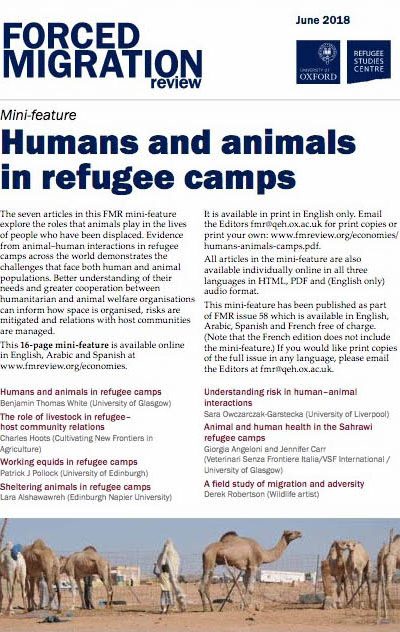 Humans and animals in refugee camps